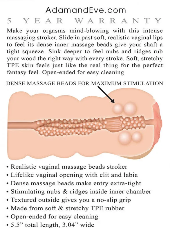 Adam's Tight Stroker With Massage Beads