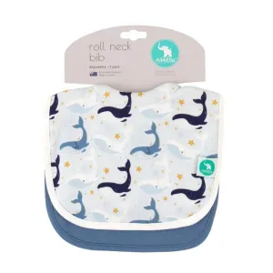 All4Ella Roll Neck Bibs, Whales