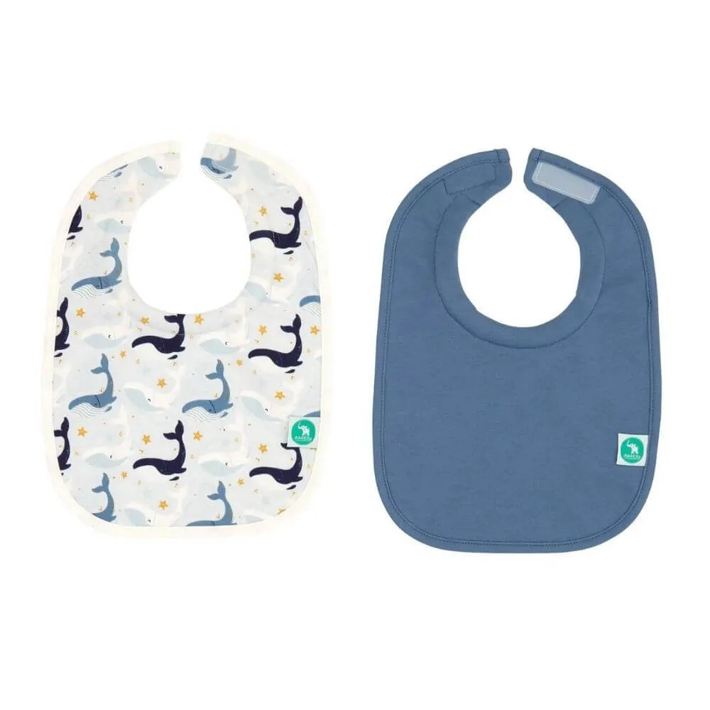 All4Ella Roll Neck Bibs, Whales