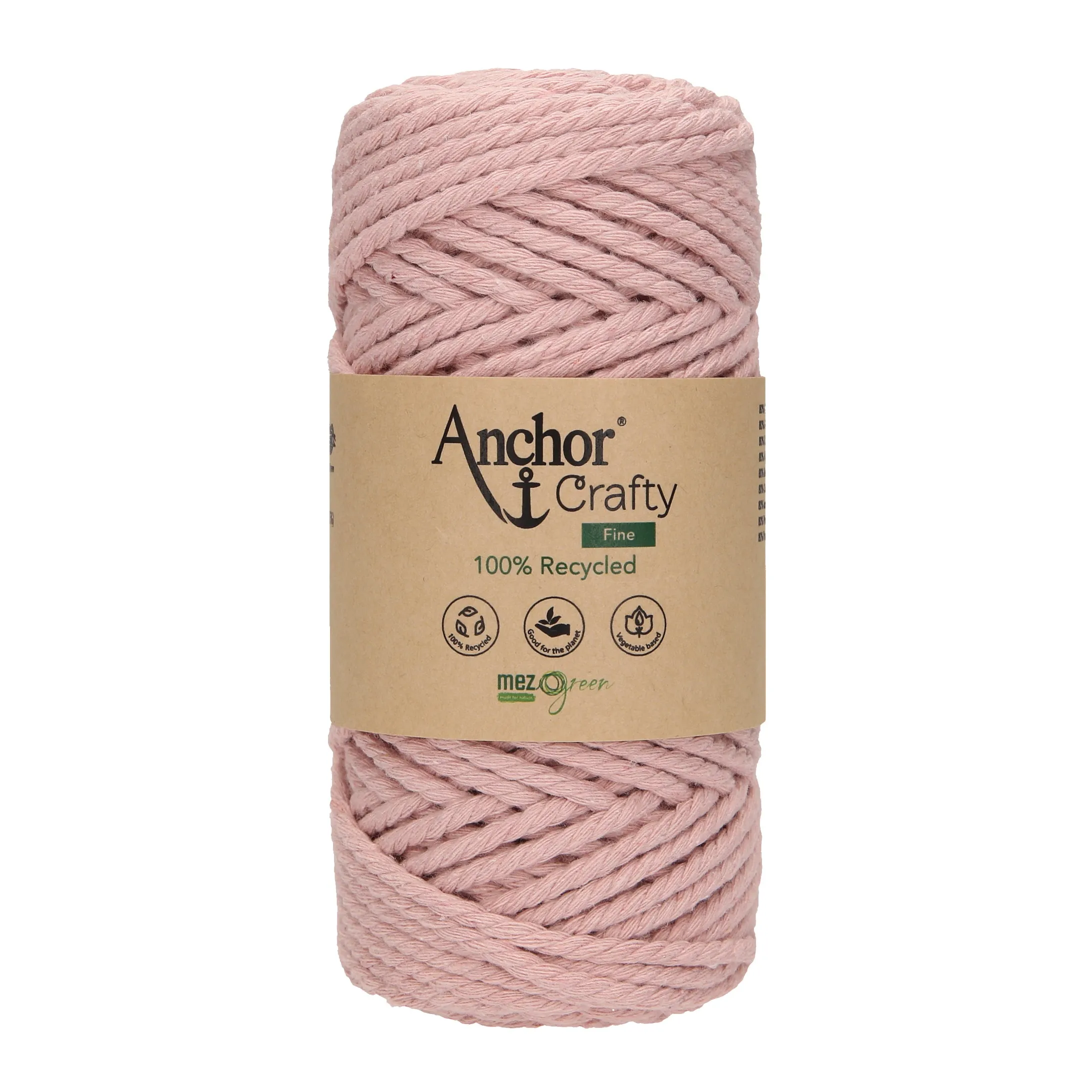 Anchor 3mm 250g 100% Recycled Soft 3-Ply Twisted Eco-Friendly Yarn - Knitting Crocheting Crafts - Various Colours