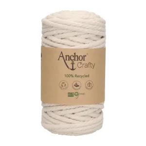 Anchor 5mm 250g 100% Recycled Soft 3-Ply Twisted Eco-Friendly Yarn - Knitting Crocheting Crafts - Various Colours