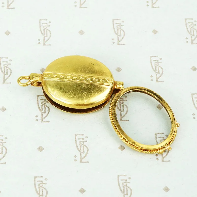 Antique 18k Gold Sliding Locket