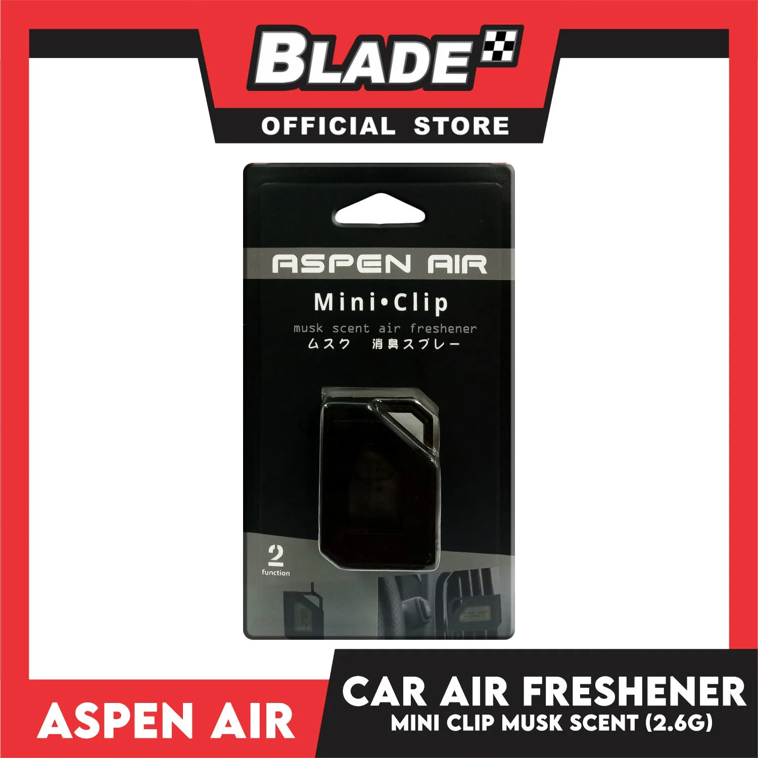 Aspen Air Mini Clip Air Freshener (Musk) 2.6g