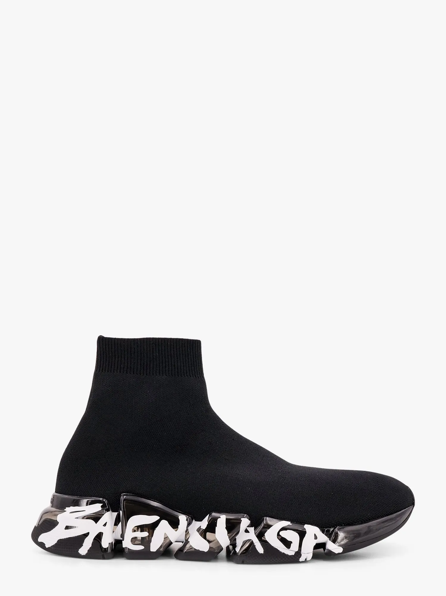 Balenciaga Speed 2.0 Full Clear Sole Graffiti Knitted Sneakers