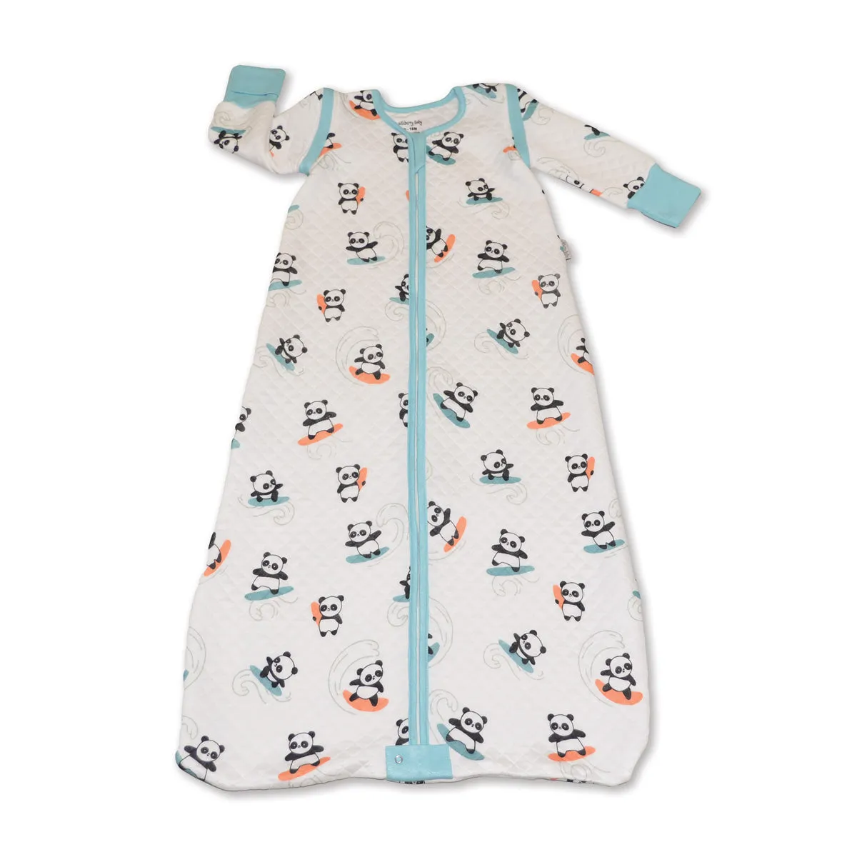 Bamboo Classic Sleeping Sack w/Detachable Sleeves 1 TOG(Surfs Up Panda Print)