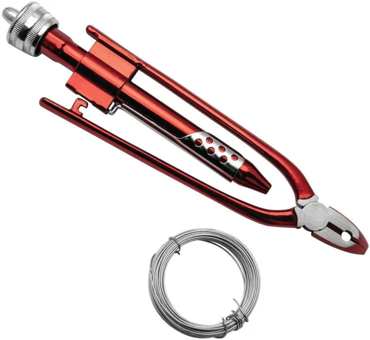 BikeMaster 6-1/2in Safety Wire Pliers w/ Wire