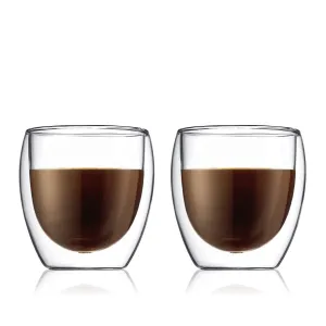 Bodum Pavina 2pc Glass set, Double Wall, Small 250ml