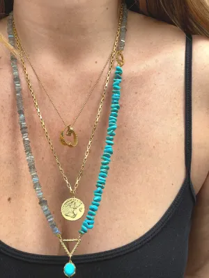 BOHEME TURQUOISE NUGGET OPEN CHAIN
