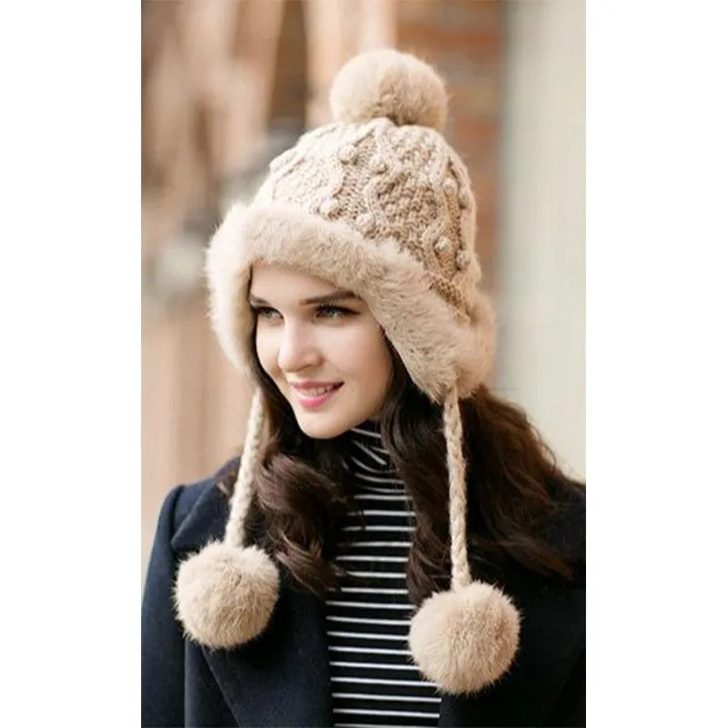 Bonnet Pompon Doublure Polaire