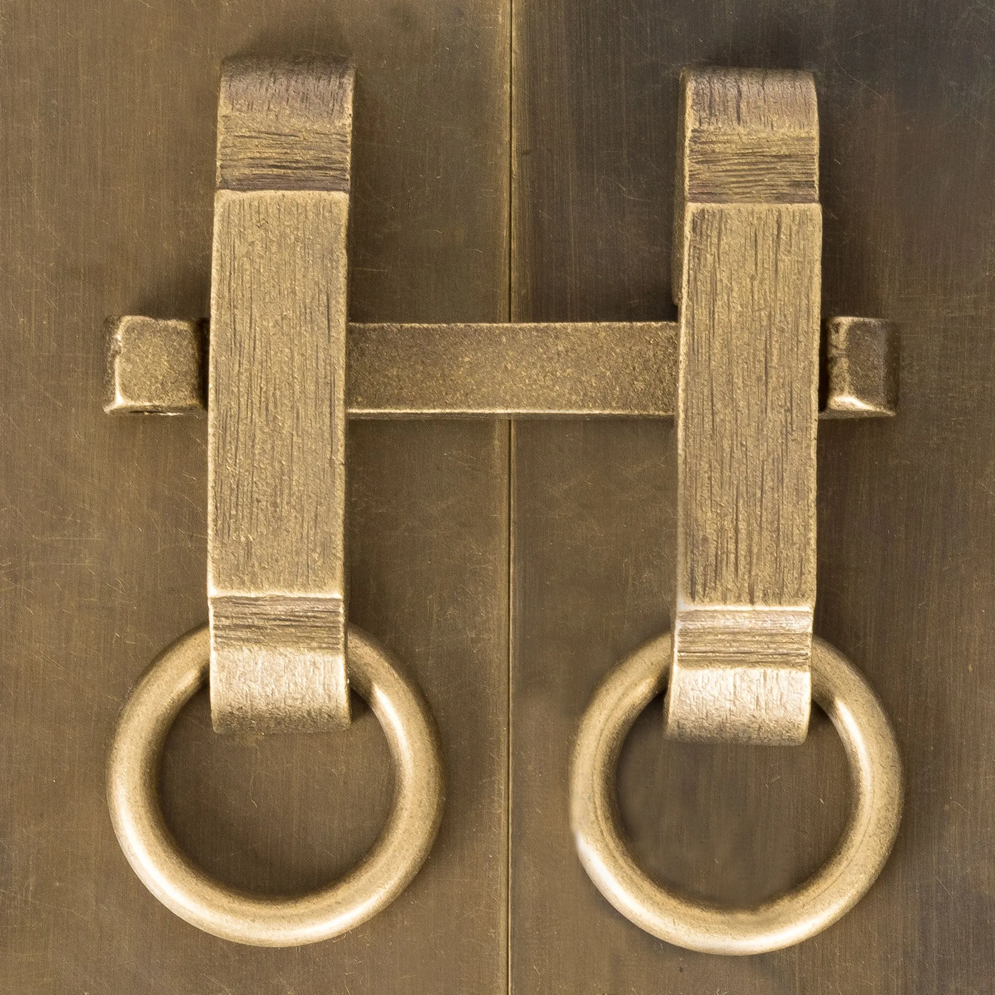 Brass Bamboo Curve Cabinet Face Plate Backplate Hardware Set 8" x 10"