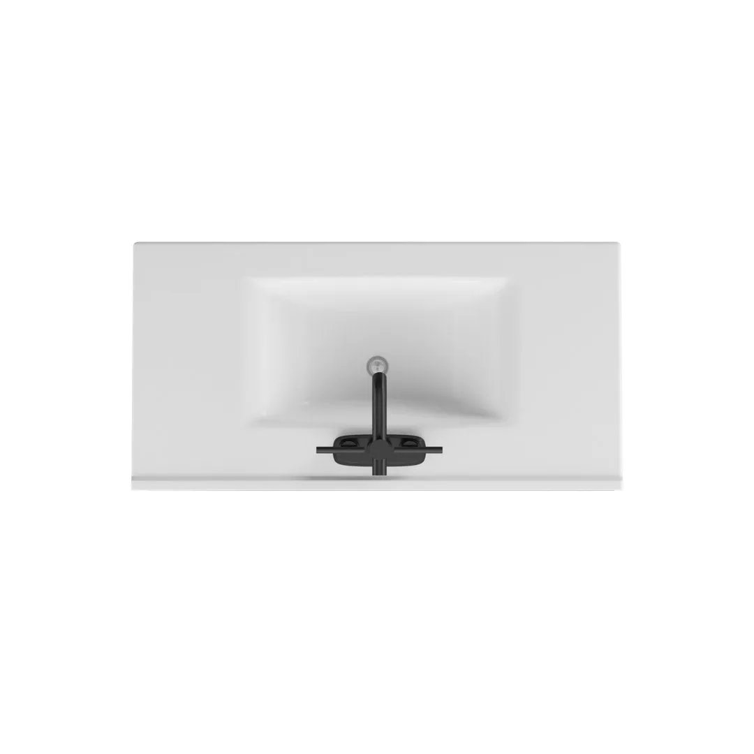 Braylen Sliding Barn Door 36" Single Bathroom Vanity Set Sand & Stable™ Base Finish: Saw Cut Espresso