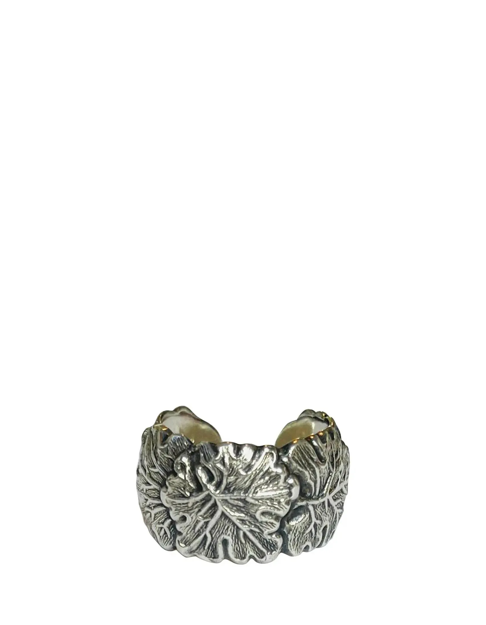 Buccellati Sterling Silver Oak Leaf Ring sz 7
