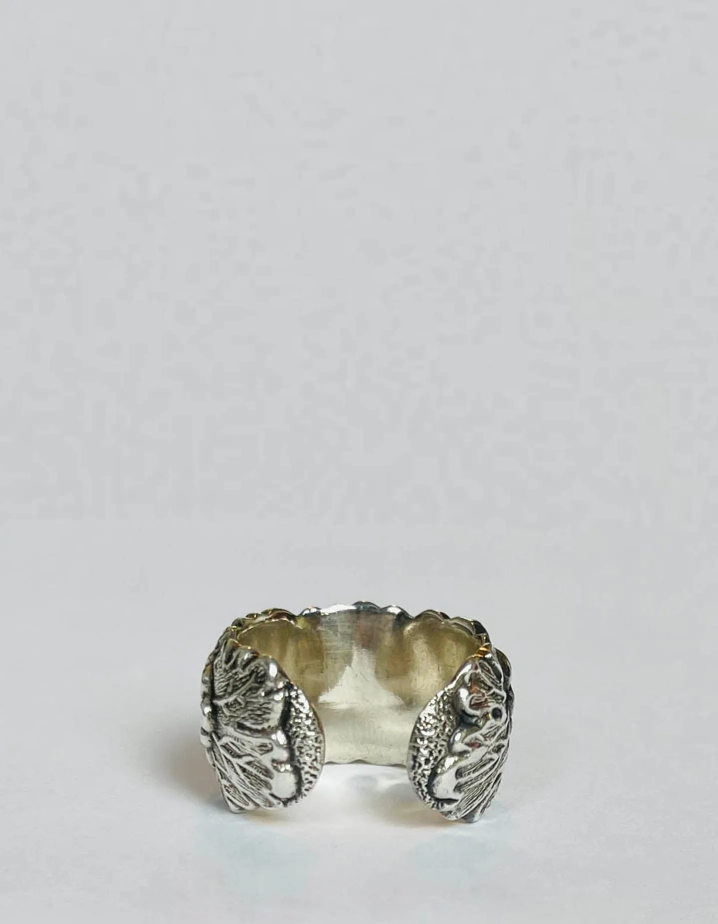 Buccellati Sterling Silver Oak Leaf Ring sz 7