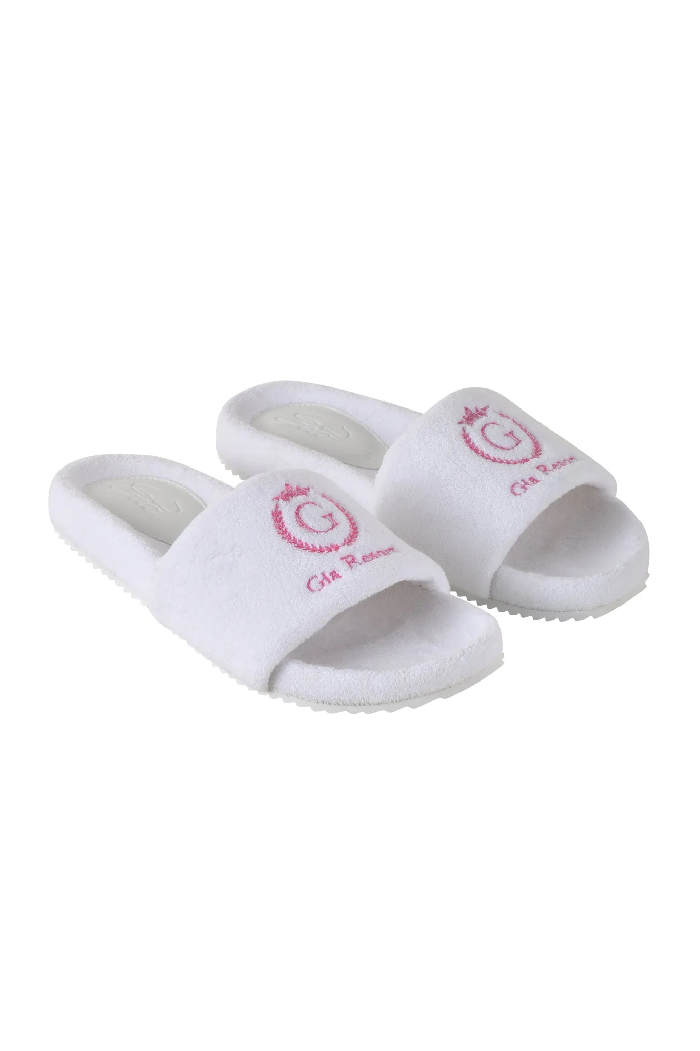 BUNNIE SLIPPER - WHITE : BABY PINK