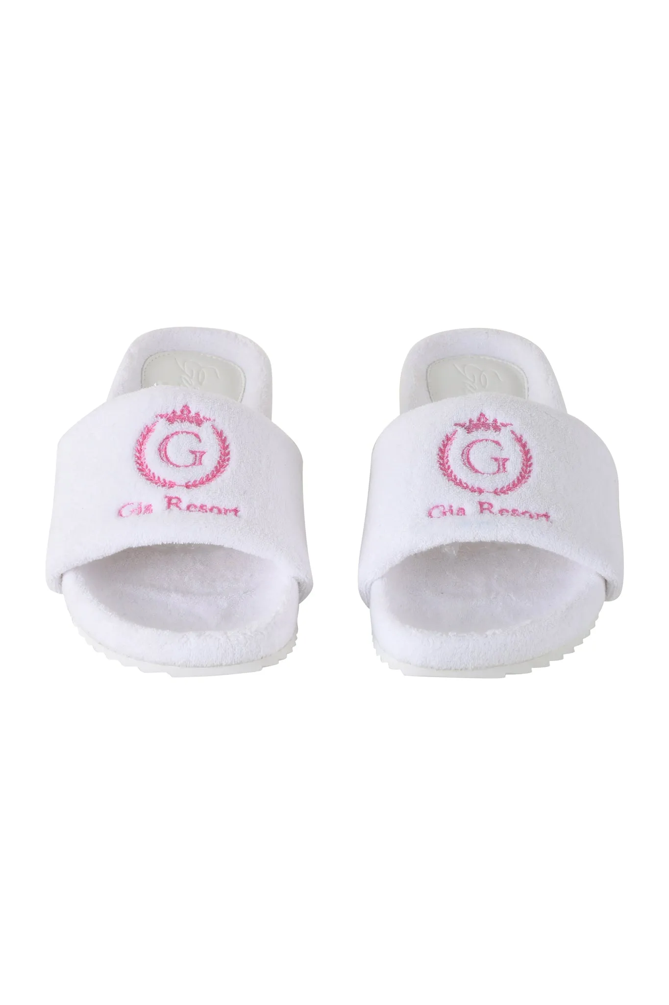 BUNNIE SLIPPER - WHITE : BABY PINK