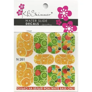 Citrus Print Water Slide Decal