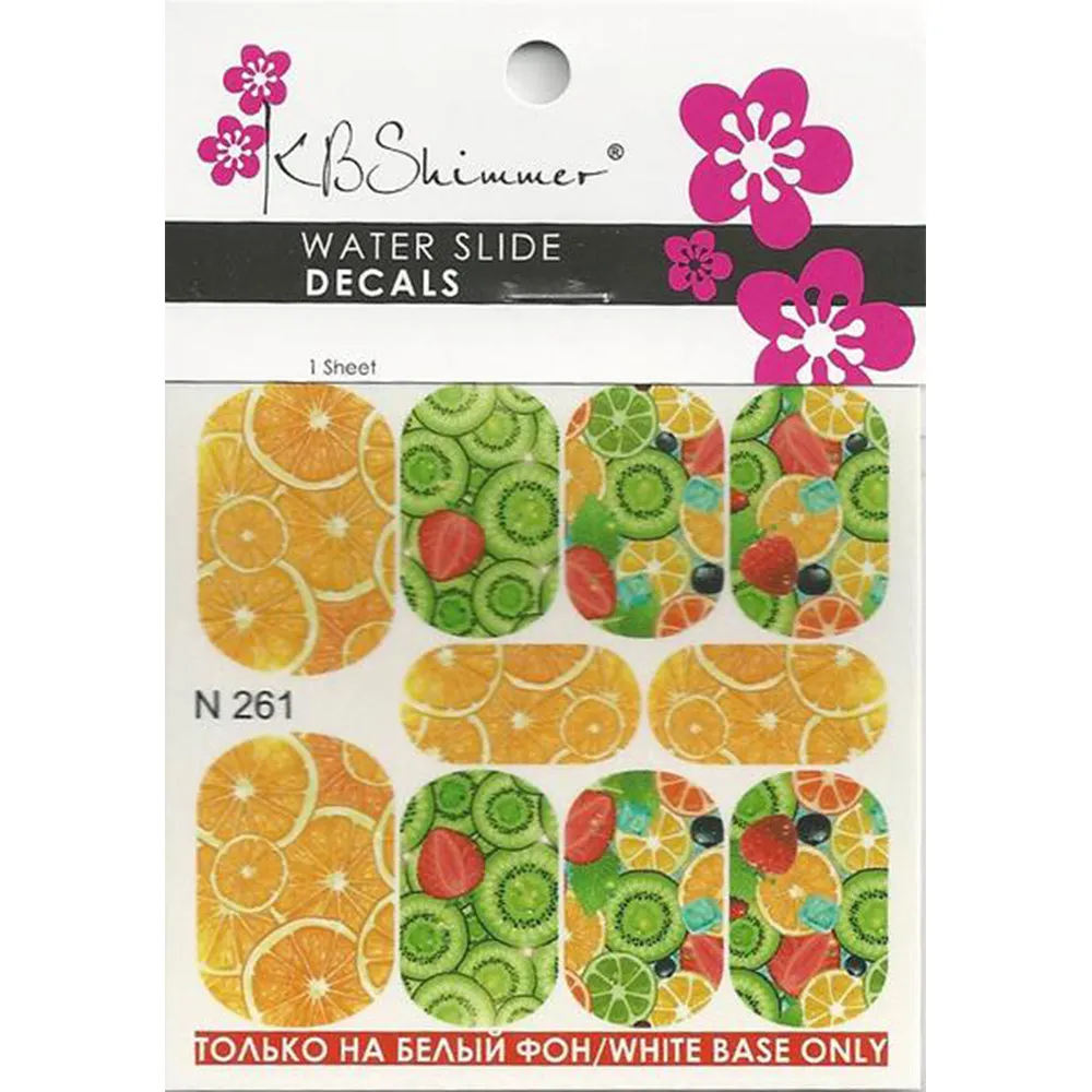 Citrus Print Water Slide Decal