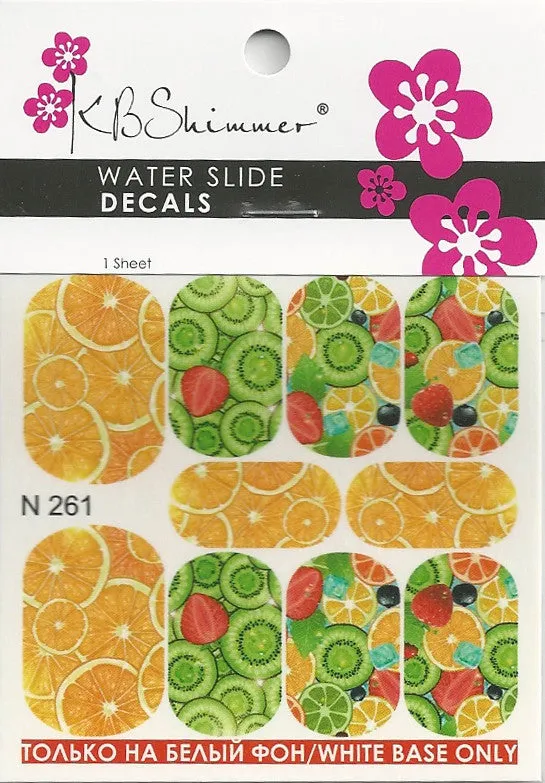 Citrus Print Water Slide Decal