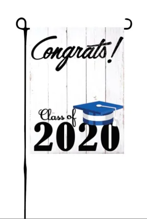 Class of 2020 - Royal Blue & White - Garden Flag