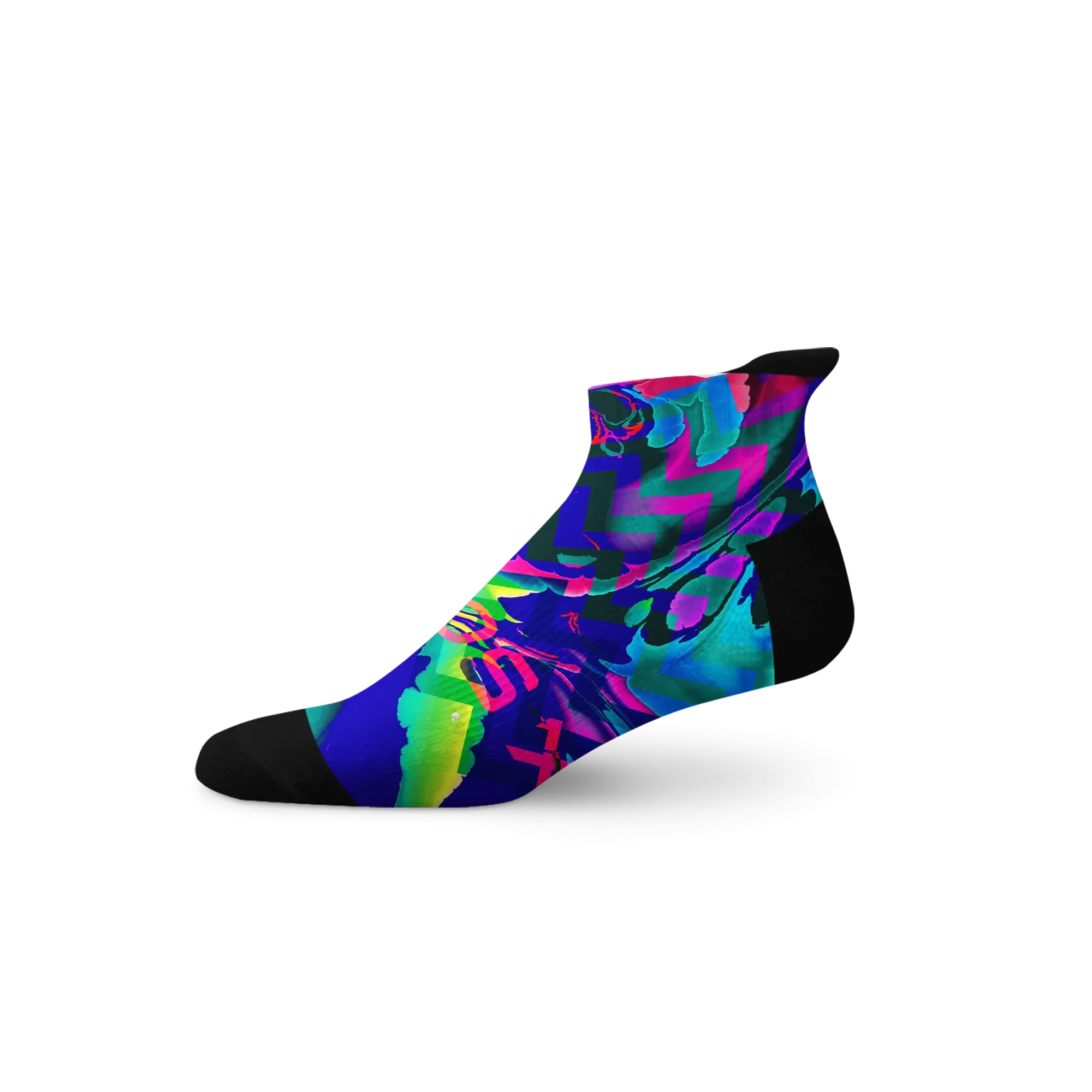 Colour Spill Tab Cycling Socks