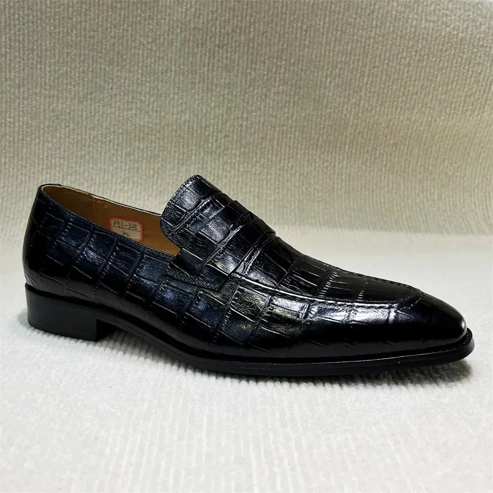 Crocodile Skin Pattern SLip-On Comfy Loafers