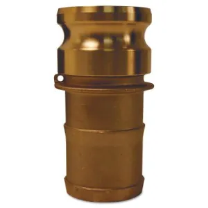 Dixon Valve Global Type F Adapters, 2 1/2 in, Male/Male, Brass, G250-F-BR