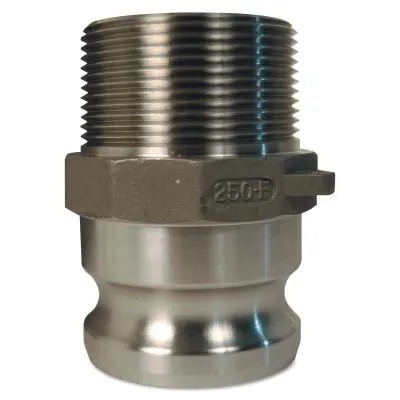 Dixon Valve Global Type F Adapters, 3 in, Male/Male, 316 Stainless Steel, G300-F-SS
