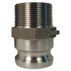 Dixon Valve Global Type F Adapters, 3 in, Male/Male, 316 Stainless Steel, G300-F-SS