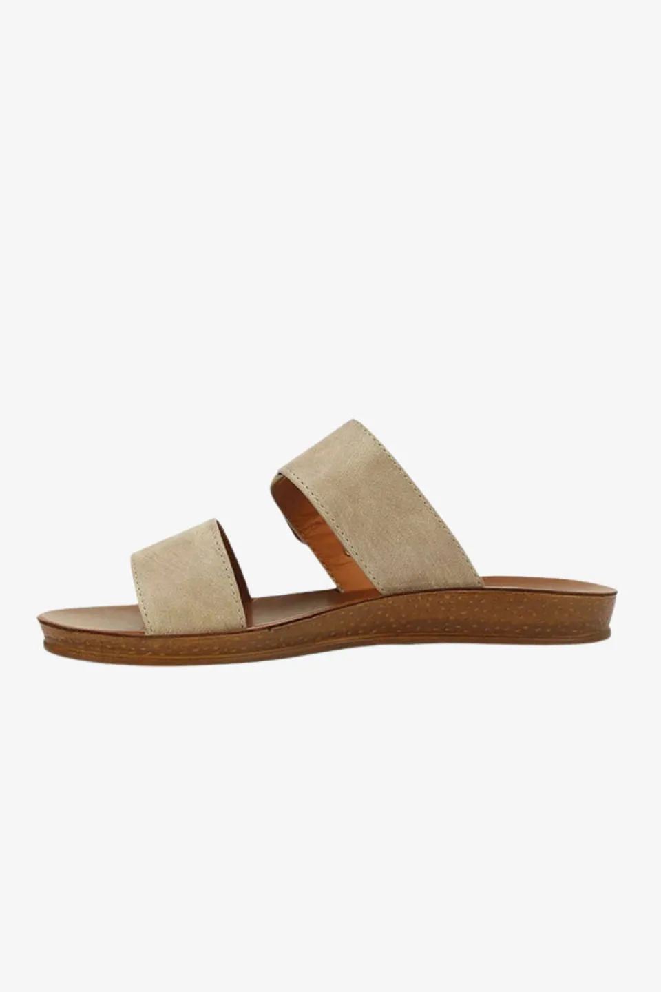 Doti Taupe Buckle Slide