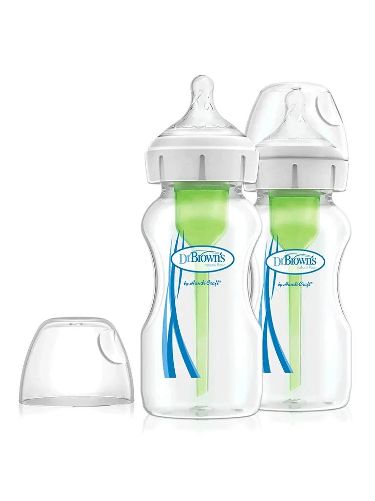 Dr Brown's 9oz/270ml PP Wide-Neck "Options " Bottle (Twin-Pack)