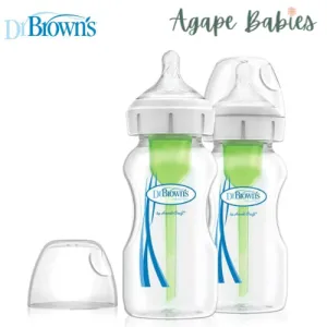Dr Brown's 9oz/270ml PP Wide-Neck "Options " Bottle (Twin-Pack)