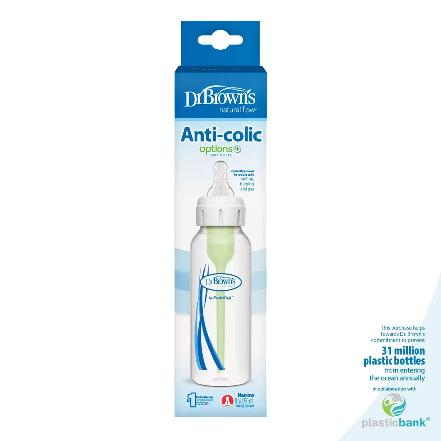 Dr. Brown's Narrow Natural Flow Anti-Colic Options  Bottle (8oz)