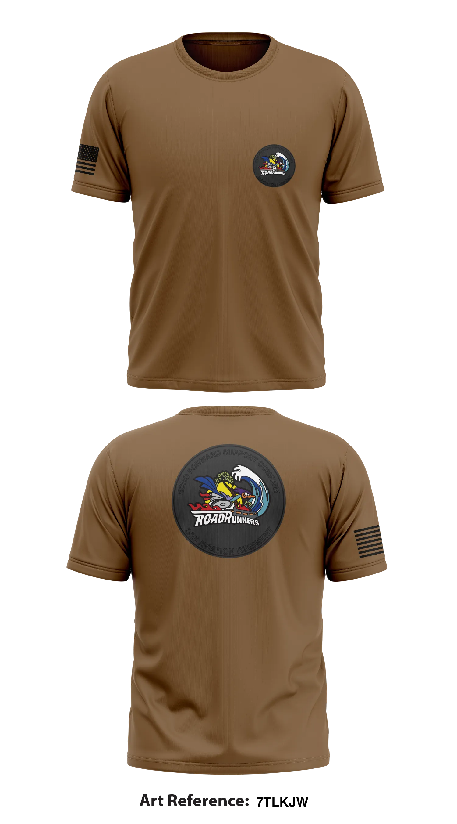 Echo Company 2-25 AVN Road Runners Store 1 Core Men's SS Performance Tee - 7TLkjw