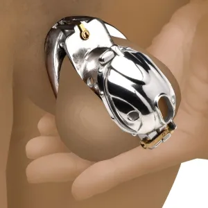 Entrapment Deluxe Locking Open Chastity Cage from Master Series