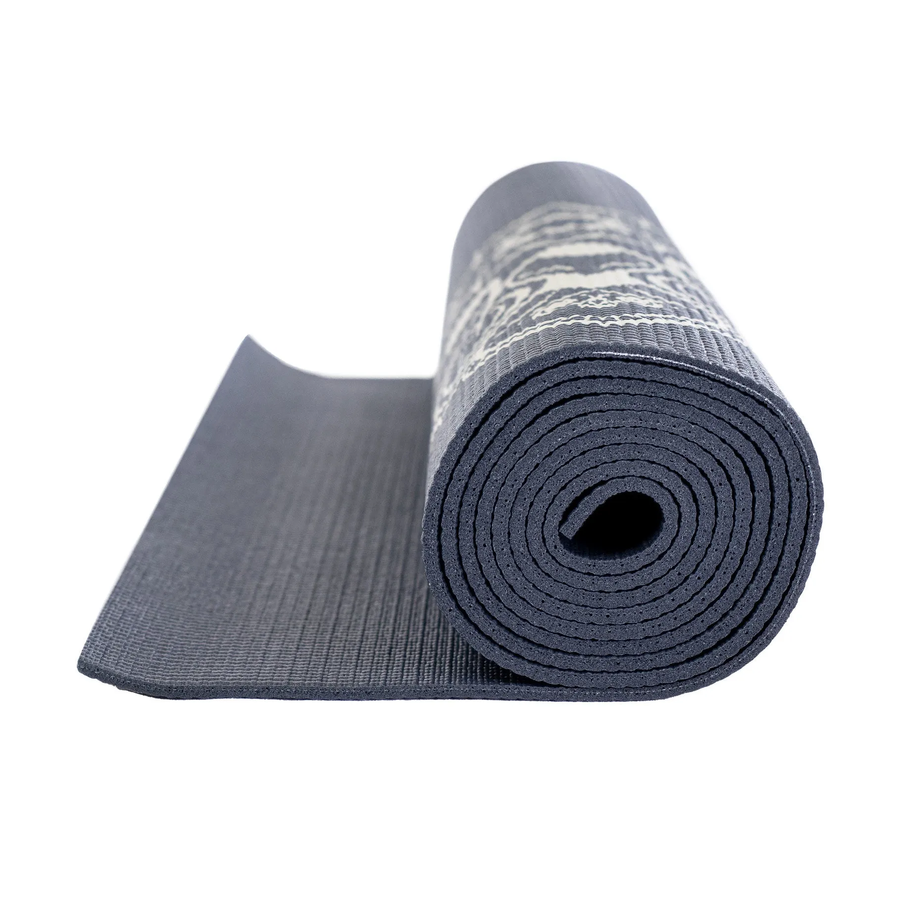 Fitness Mad Mandala Alignment Yoga Mat | 4mm Grey