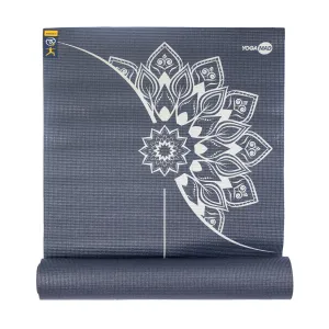 Fitness Mad Mandala Alignment Yoga Mat | 4mm Grey