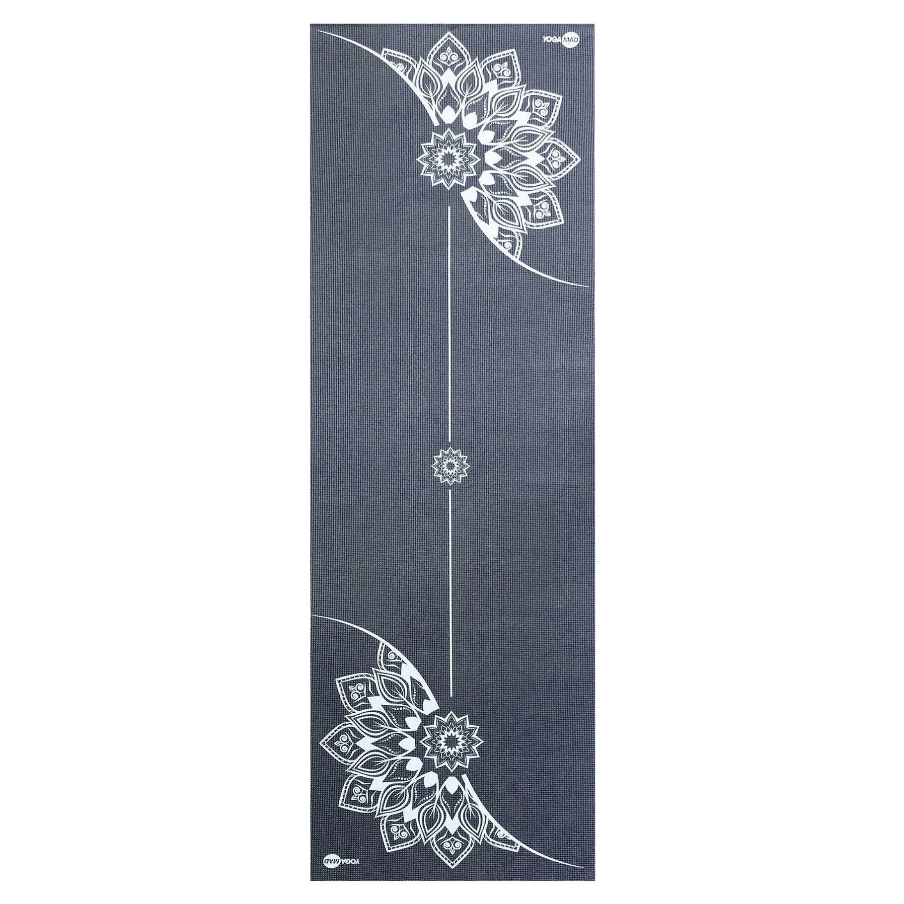 Fitness Mad Mandala Alignment Yoga Mat | 4mm Grey