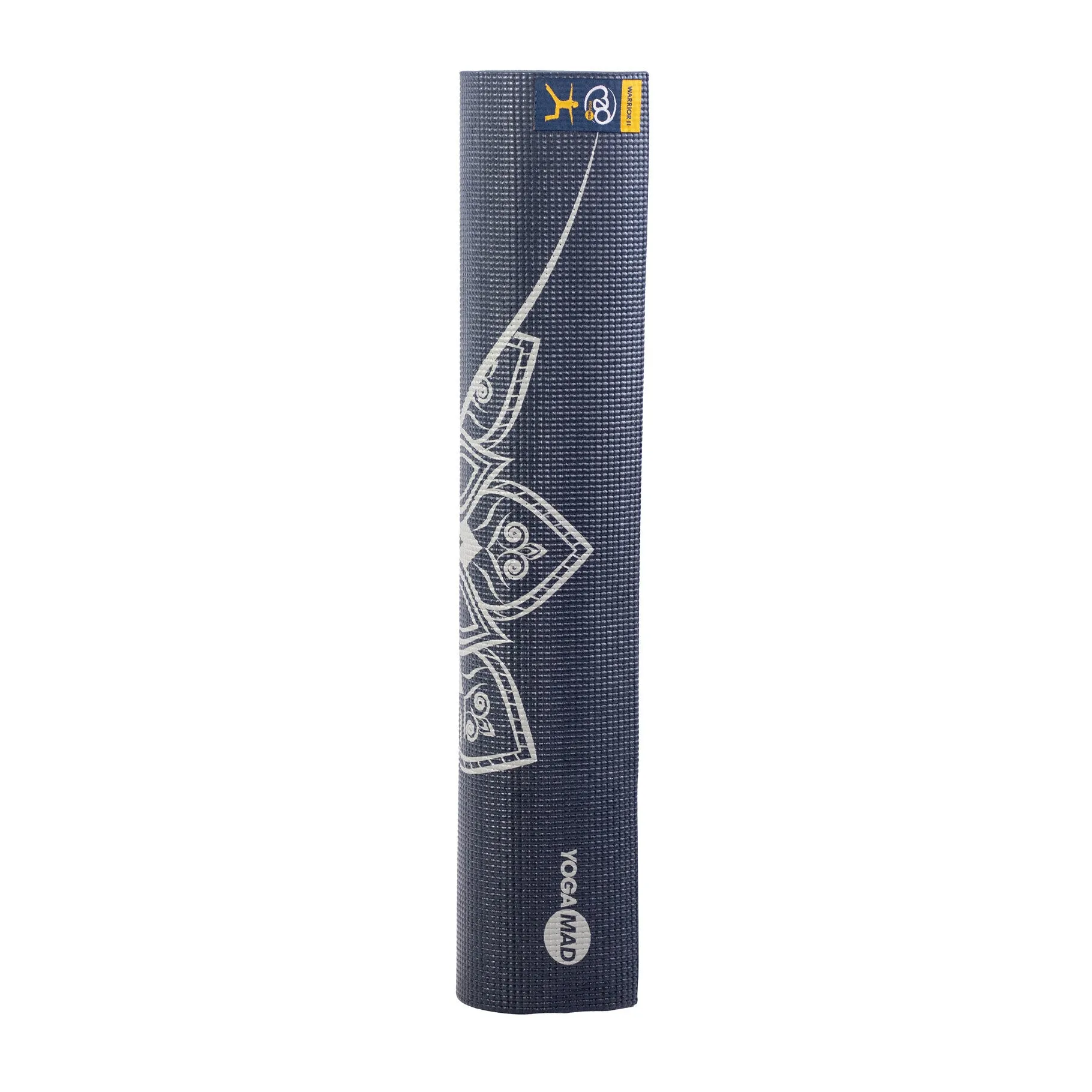Fitness Mad Mandala Alignment Yoga Mat | 4mm Grey