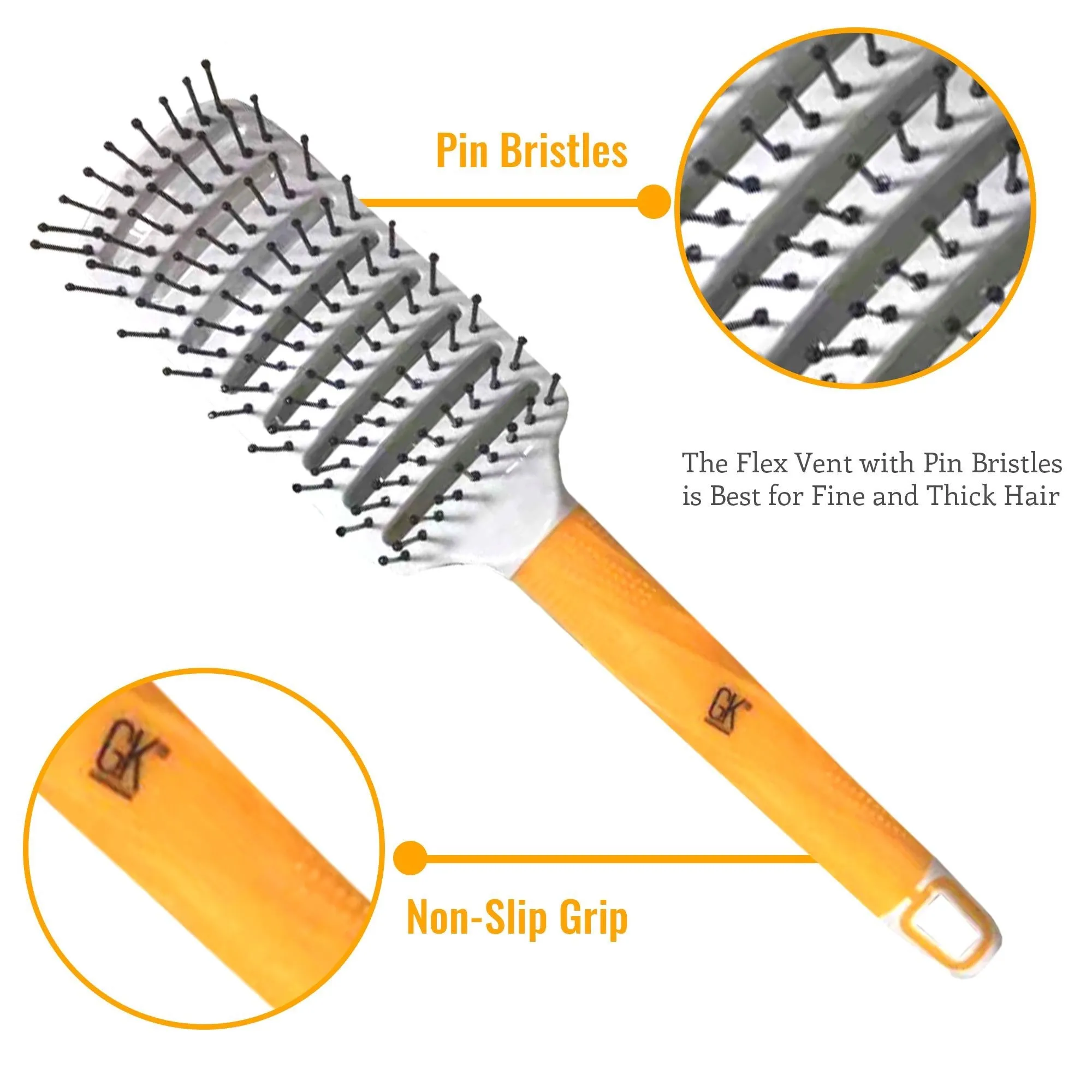 GKhair Vent Brush 2.5 inch DTS