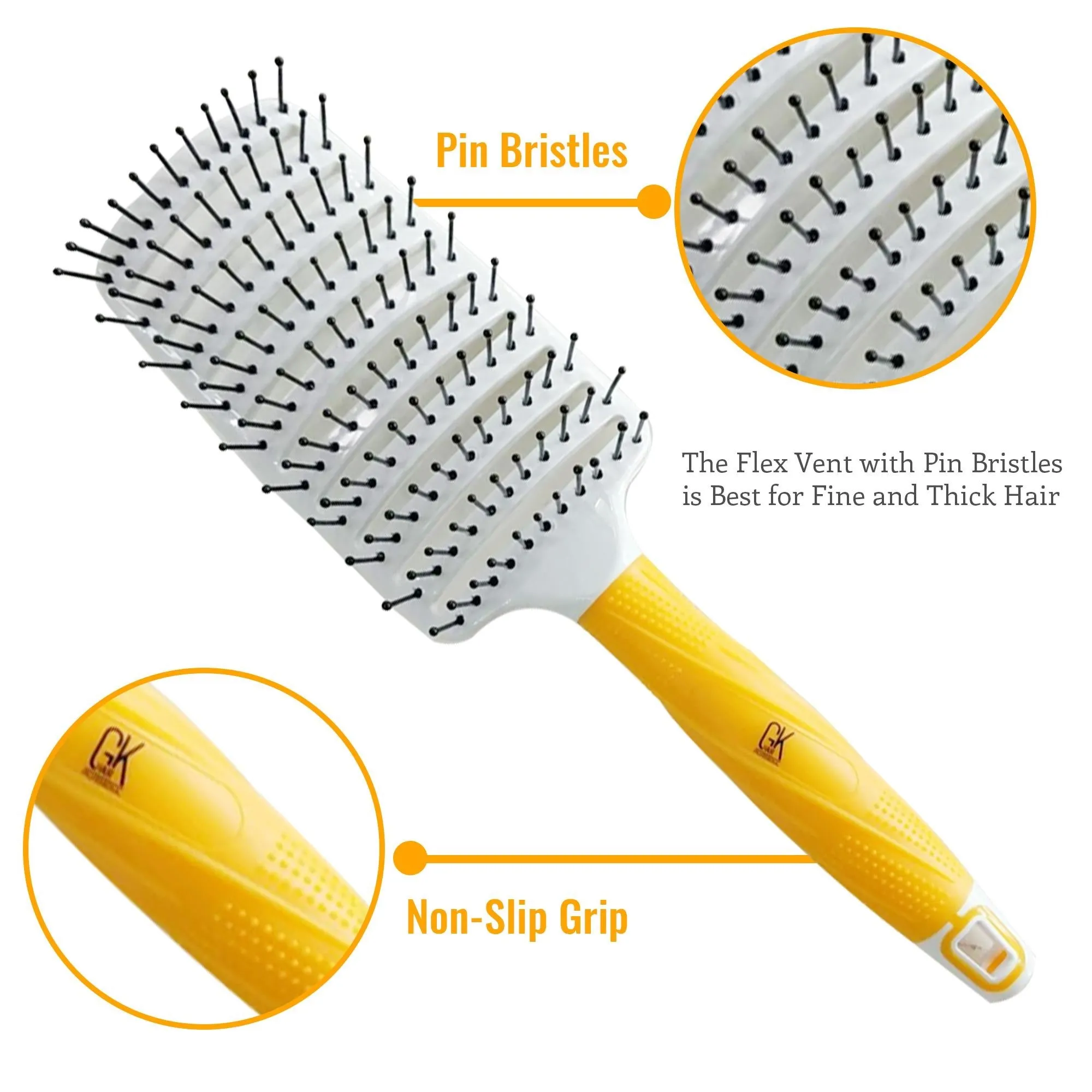 GKhair Vent Brush 3 inch DTS