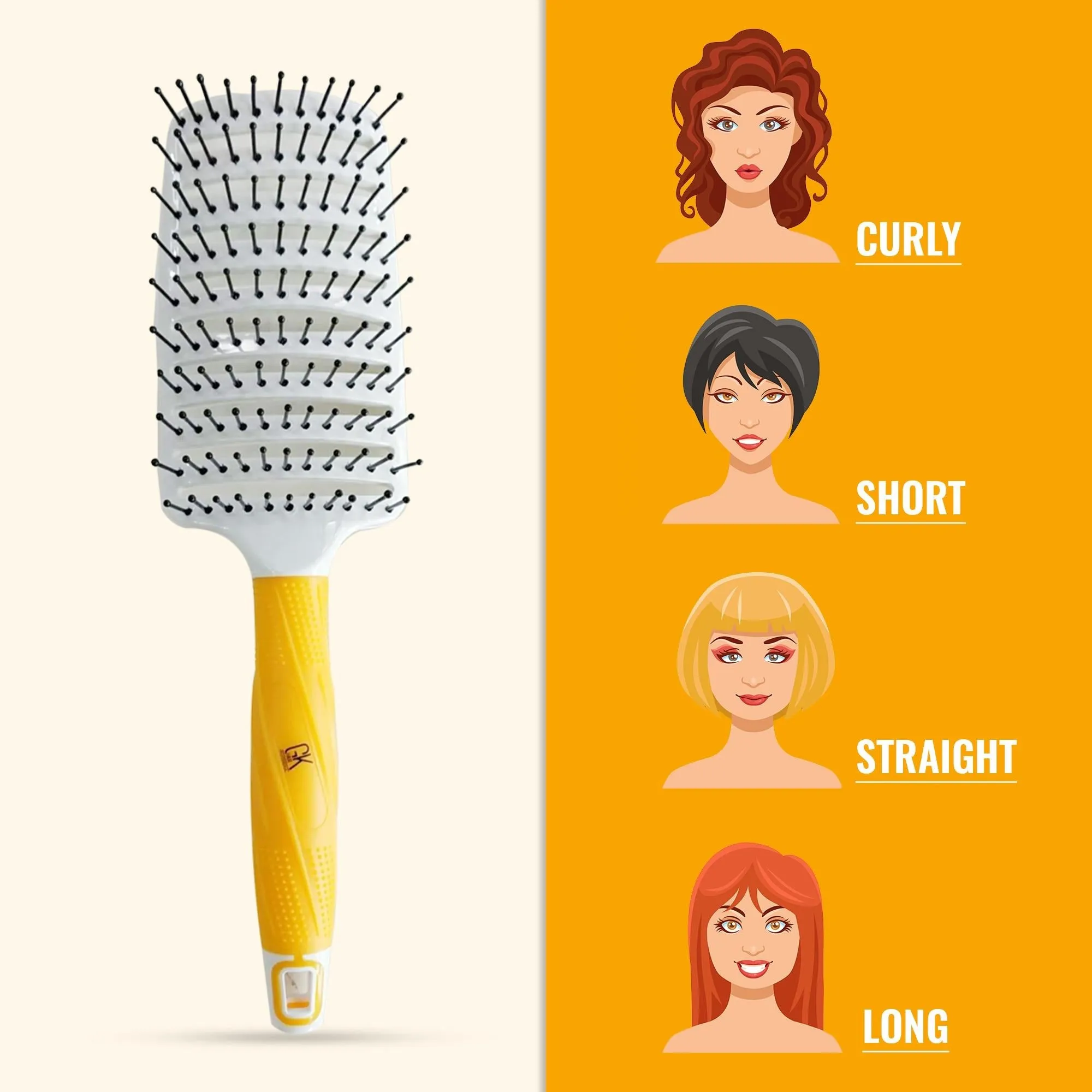 GKhair Vent Brush 3 inch DTS