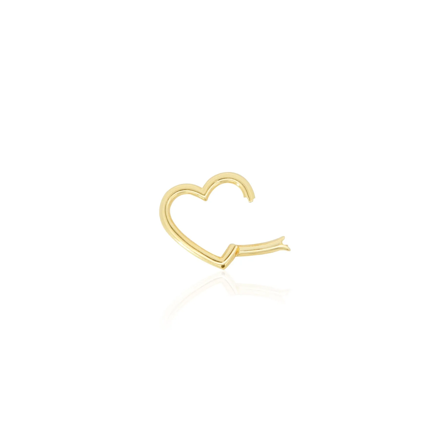 Gold Heart Charm Holder