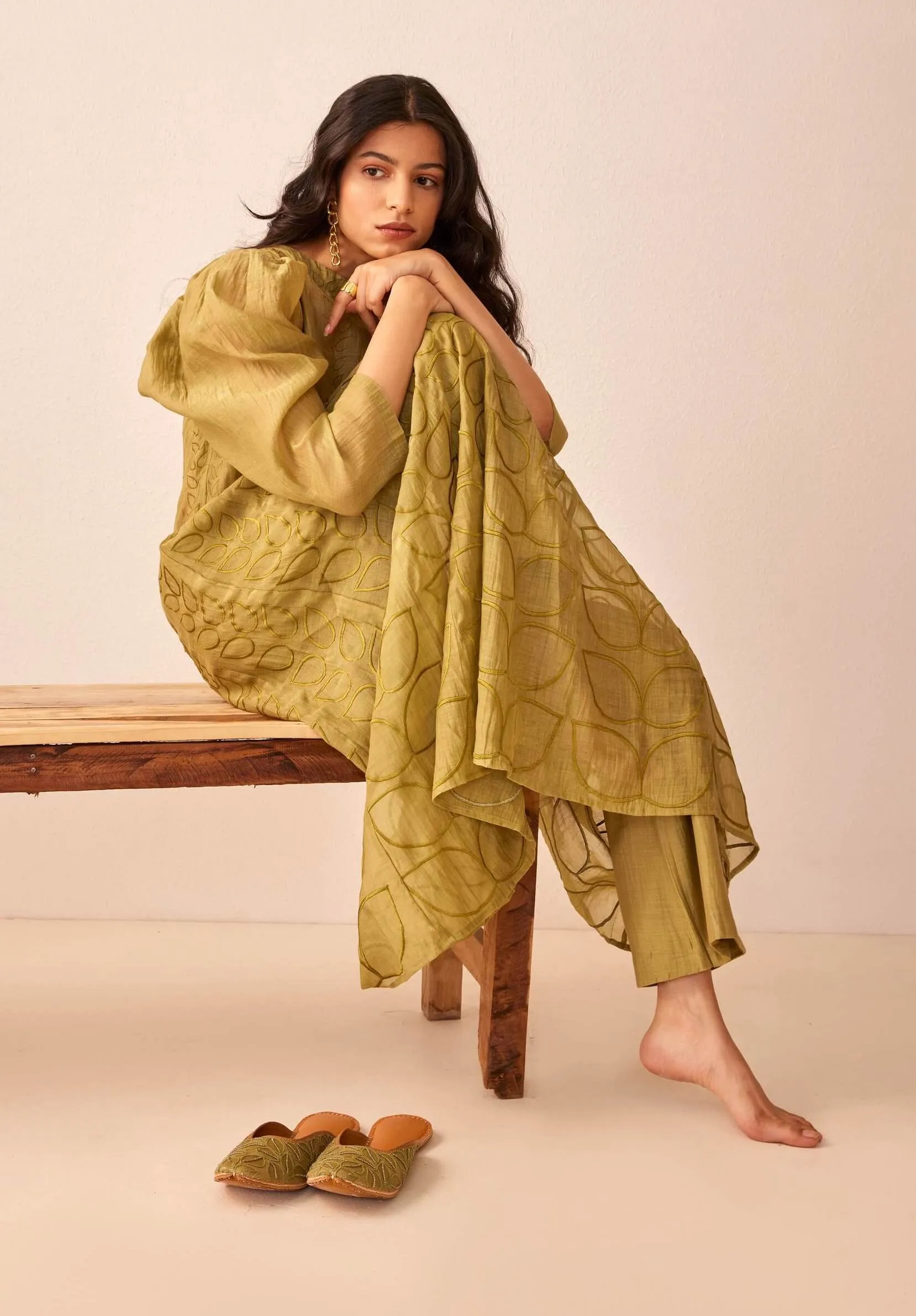 Green Khaleesi Kurta Set