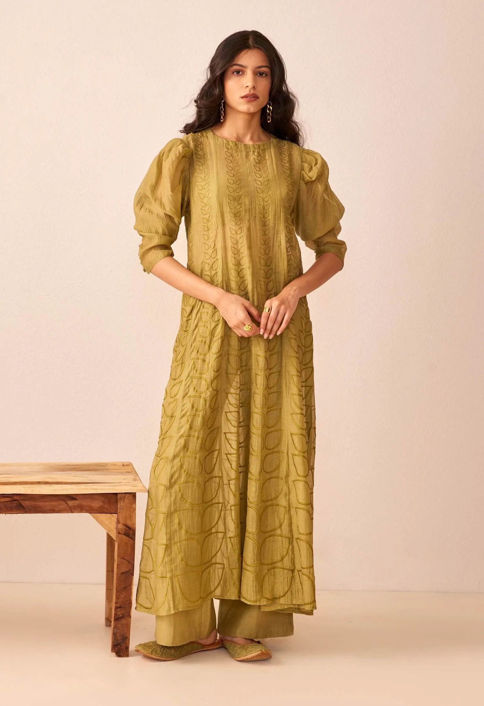 Green Khaleesi Kurta Set