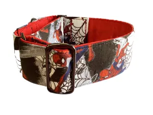 Greyhound Martingale collar Spiderman cotton wide 50cms