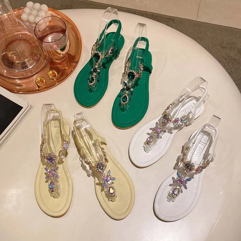 GS Strass Slide | Leuke open sandalen met strass stenen voor dames