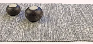 Handwoven in USA Table Runner 72" Gray and Gray