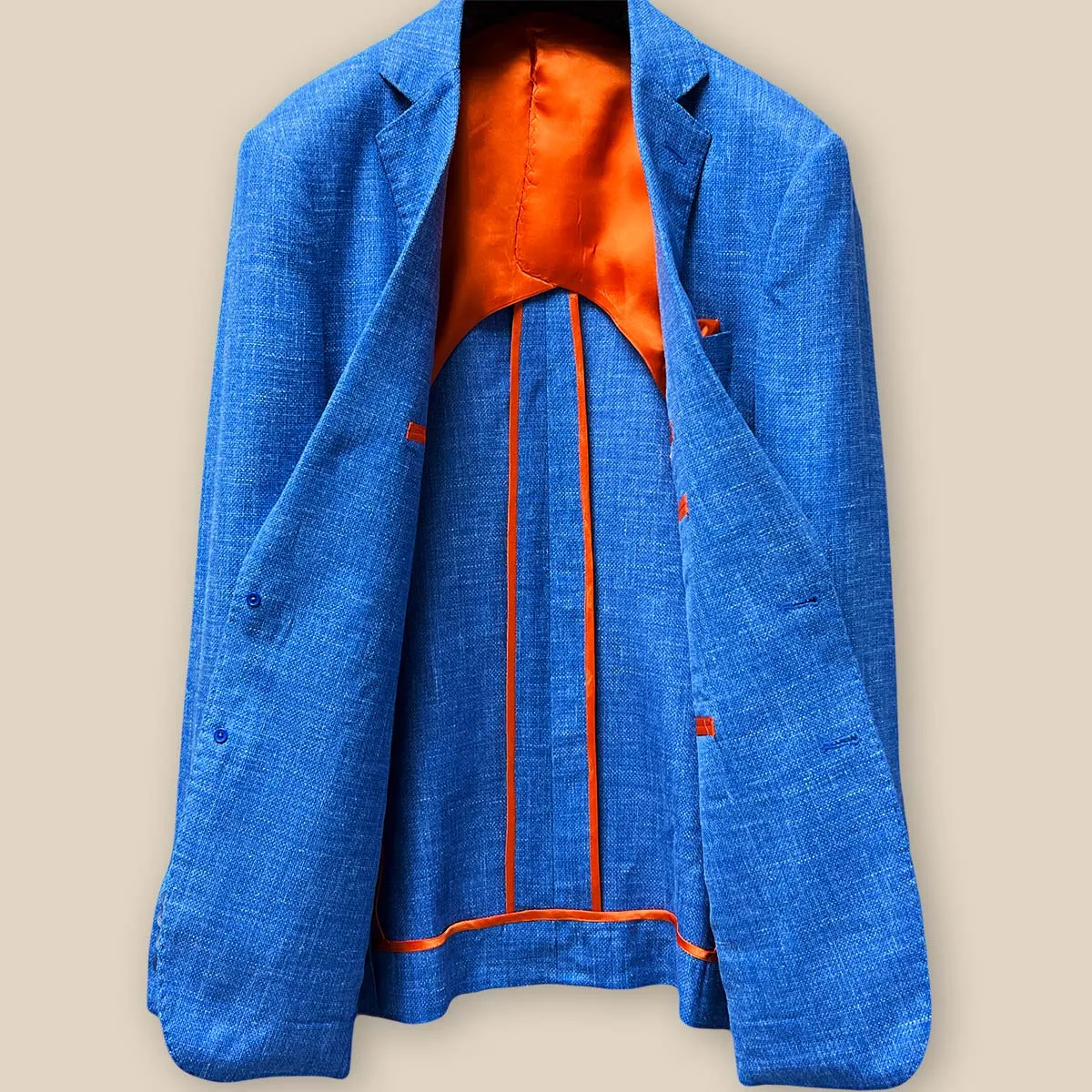 Havana by E.Thomas Sky Blue Textured Men's Sportcoat