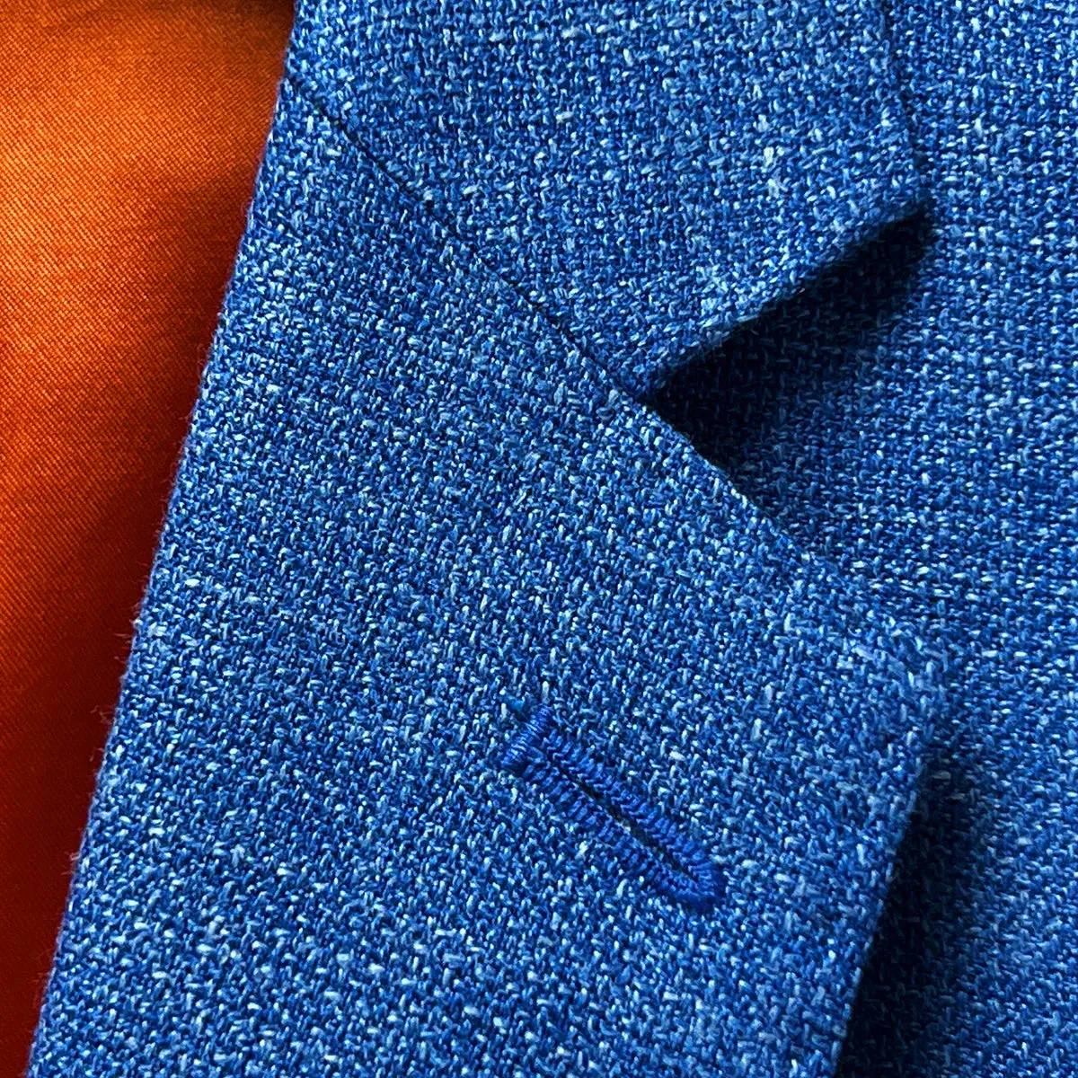 Havana by E.Thomas Sky Blue Textured Men's Sportcoat