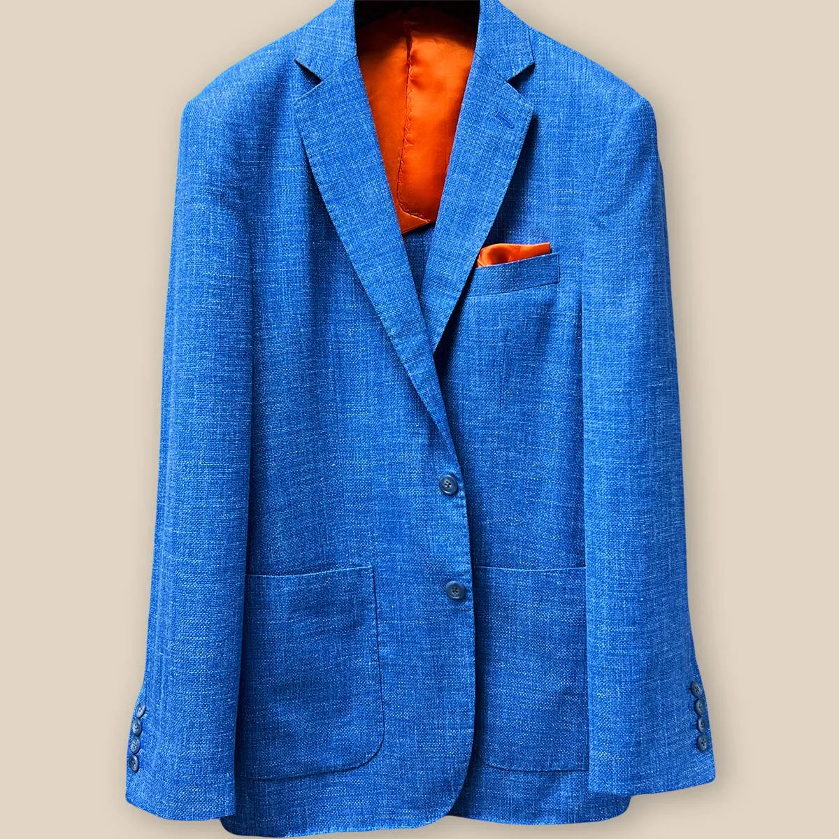 Havana by E.Thomas Sky Blue Textured Men's Sportcoat